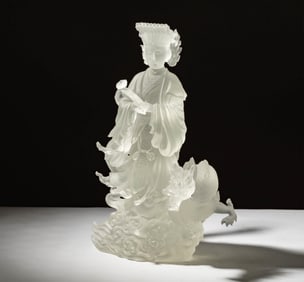 A Liuli Frosted Glass Figure