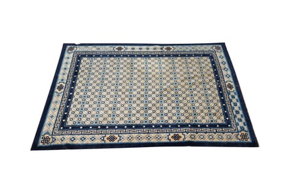 A Chinese Blue and White Rug