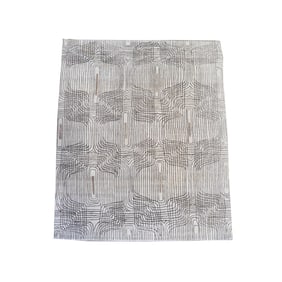 A Tufenkian Retro Trace White Chocolate Rug