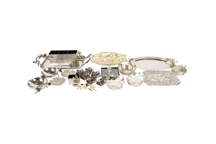 A Group of Michael Aram Metal Tableware