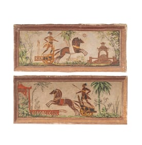 A Pair of Decorative Painted Panels