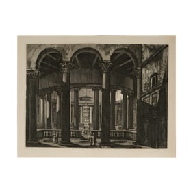 Luigi Rossini: Interior of the Temple of Claudius