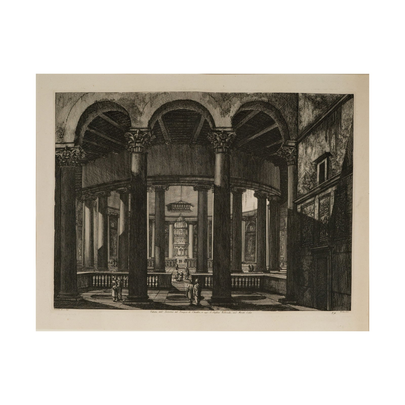 Luigi Rossini: Interior of the Temple of Claudius (1 of 10)