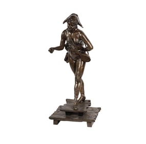 A Continental Bronze Commedia dell'arte Figure