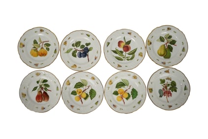 A Set of Eight Anna Weatherley Designs Porcelain Bread Plates