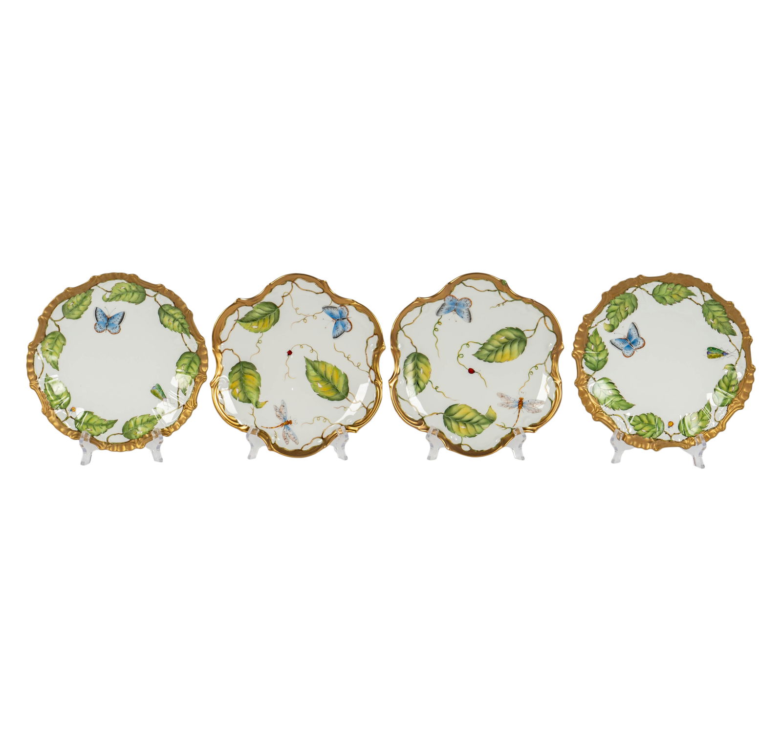 A Set of Four Anna Weatherley Designs Porcelain Salad Plates (1 of 7)