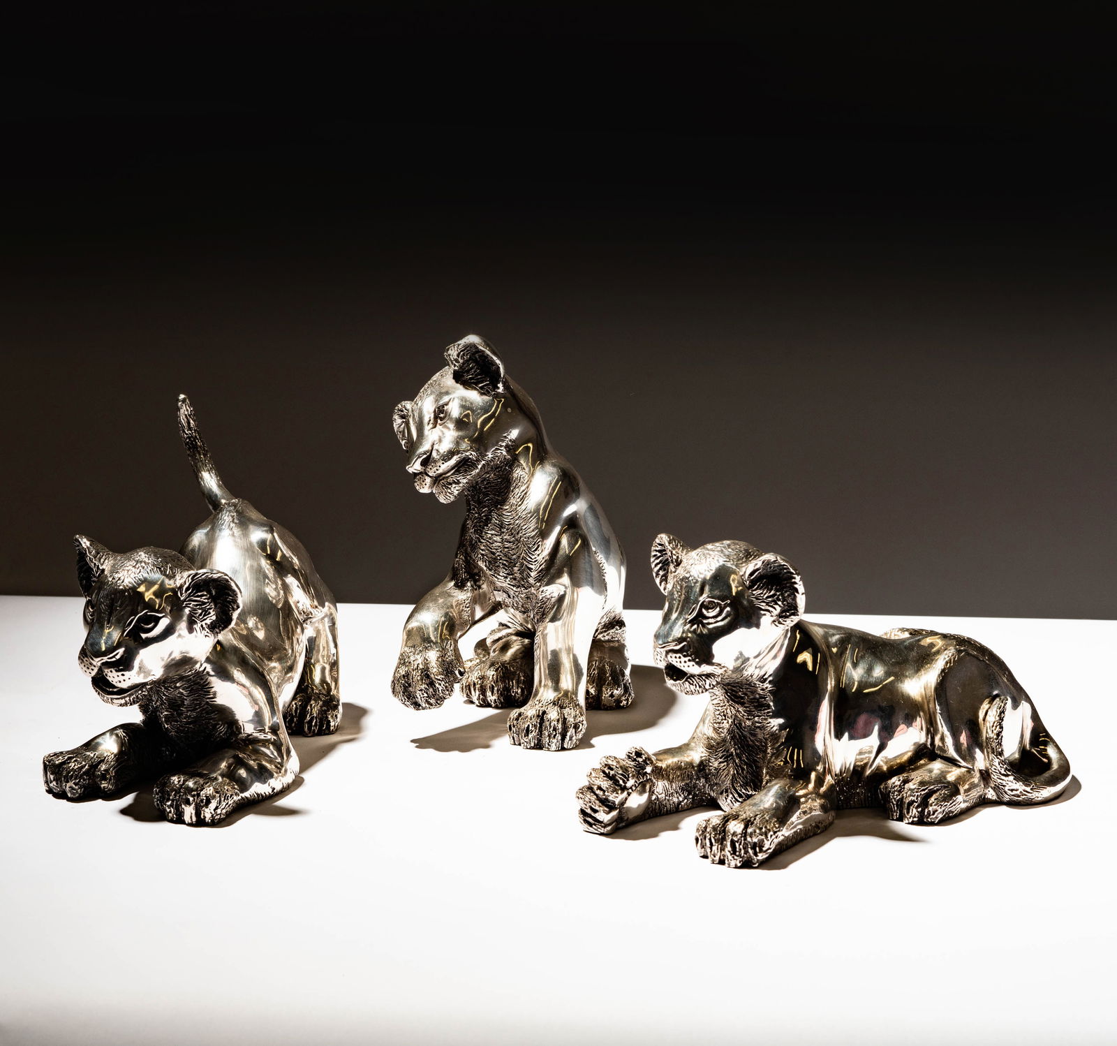 Three D'Argenta Lion Cub Figures (1 of 17)