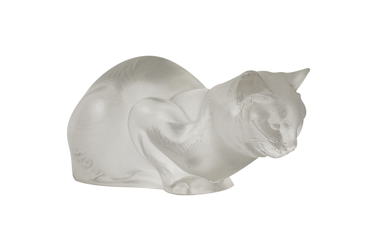 A Lalique Molded Glass Cat Figure (1 of 6)