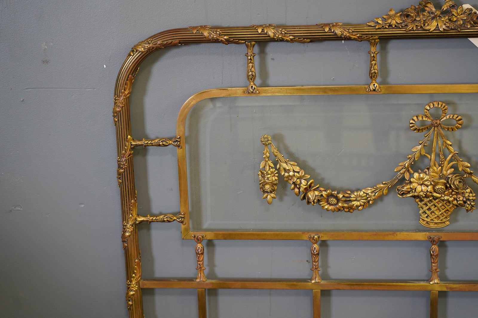 A Neoclassical-Style Gilt Brass Bed Frame (1 of 10)