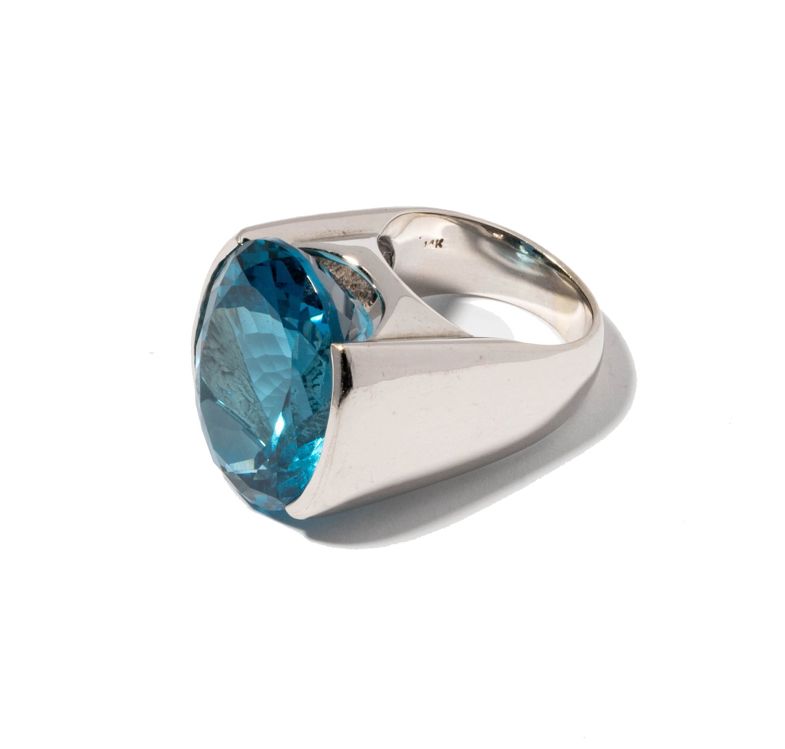 14 Karat White Gold, Topaz Ring (1 of 5)