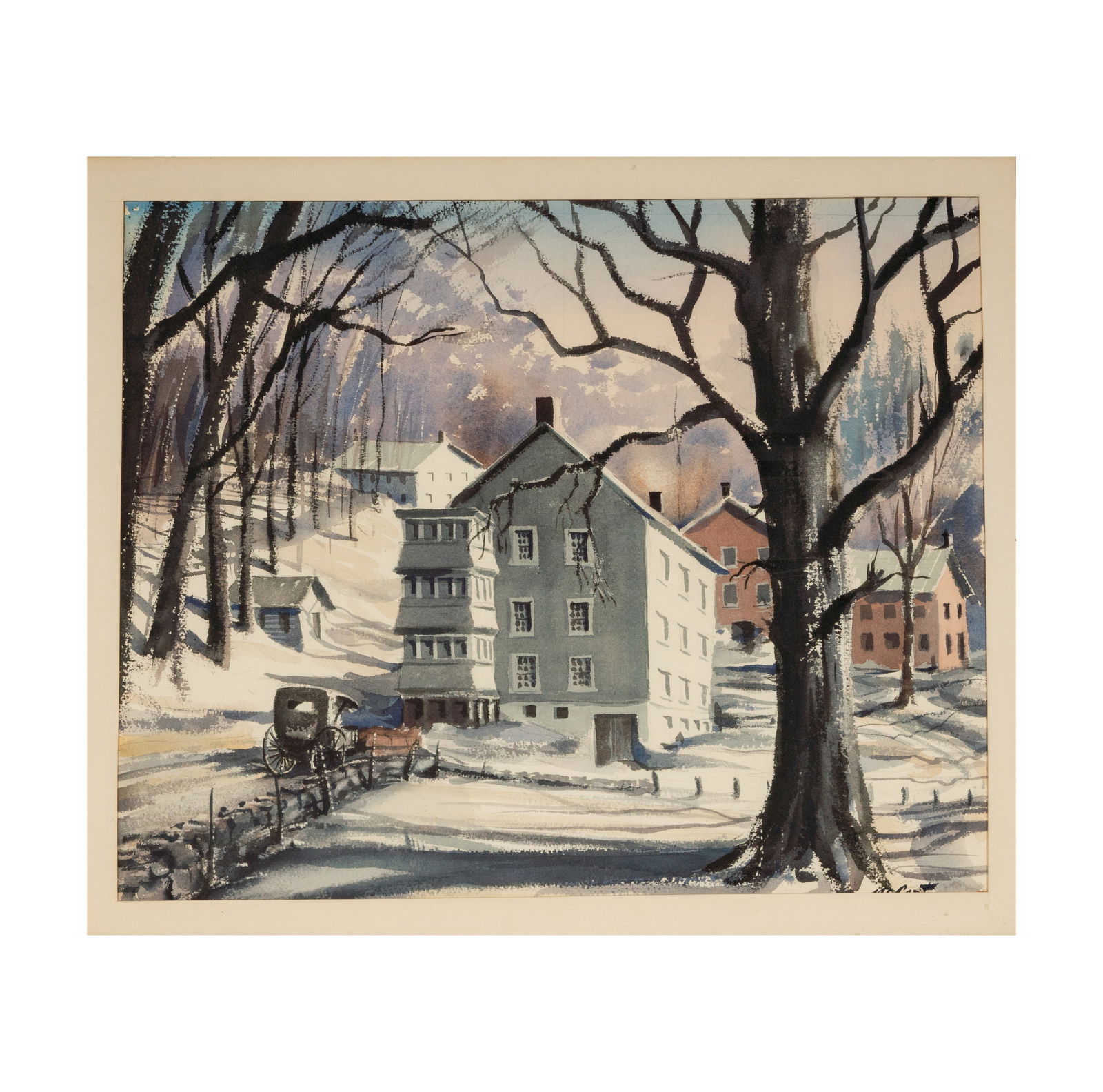 American Regional School (20th Century): Winter Scene (1 of 9)