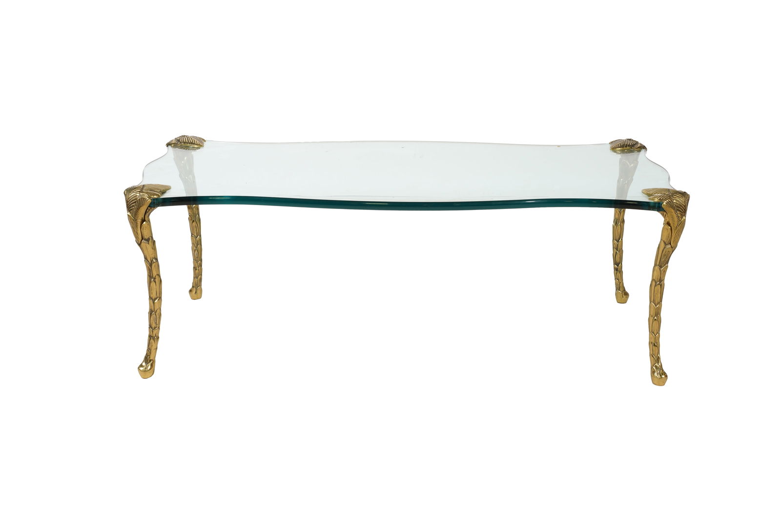 A Glass and Brass Coffee Table (1 of 7)
