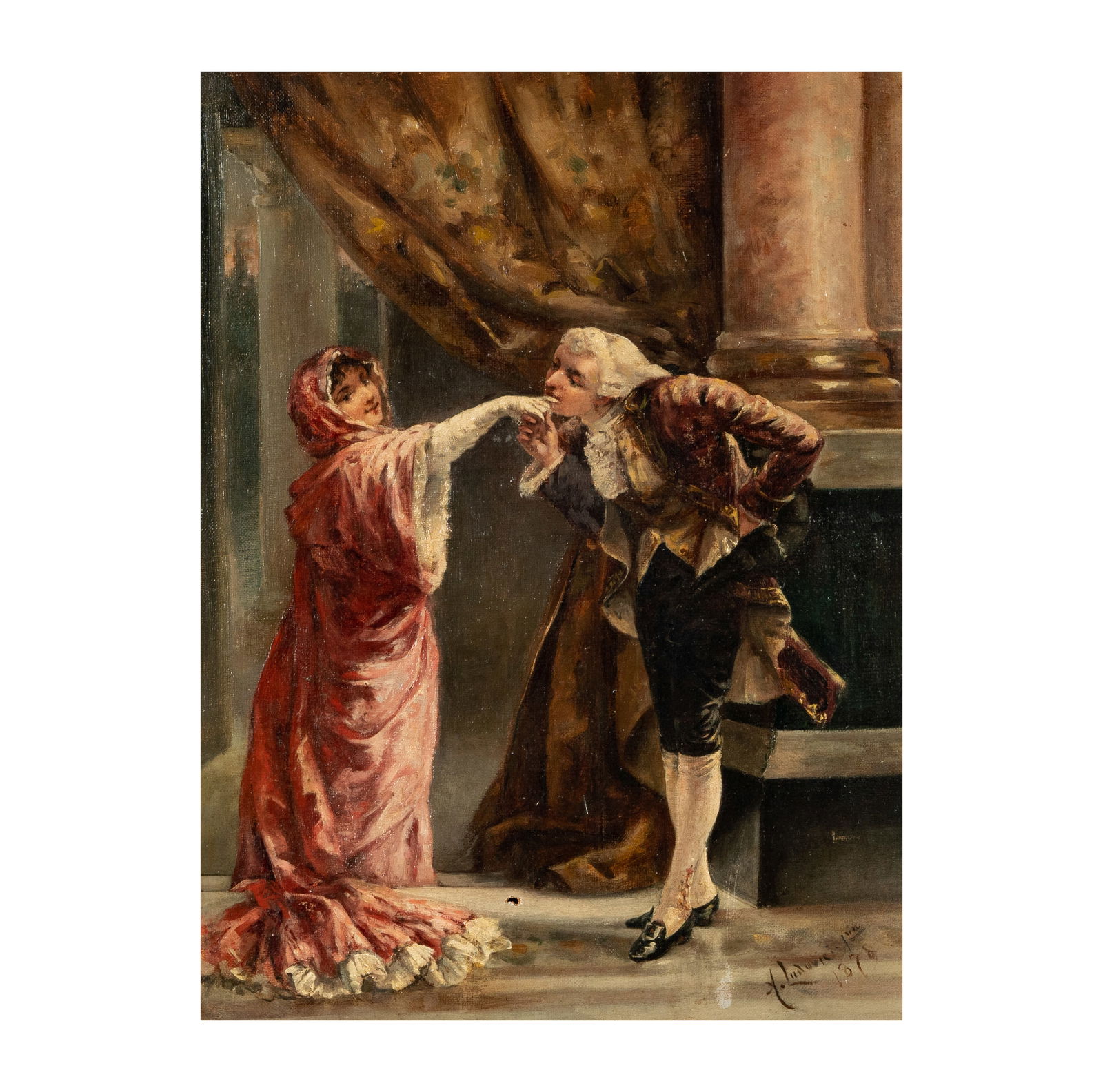 Albert Ludovici Sr. (1820-1894): Gentleman Kissing a Lady's Hand (1 of 13)