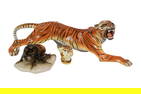 A Group of Two Porcelain Animal Figures and a Box