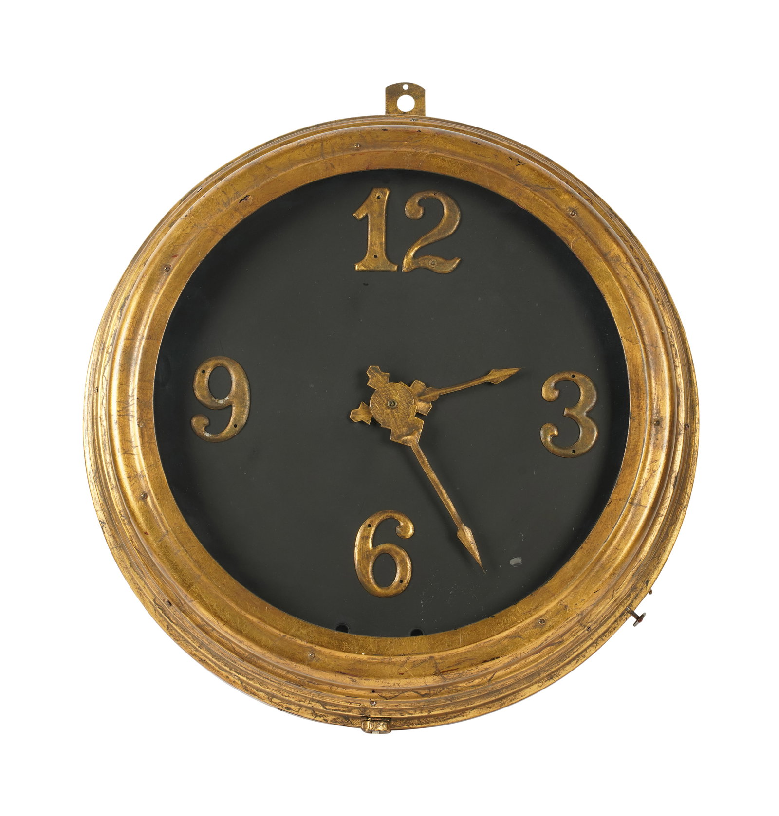A Gilt Metal Electric Wall Clock (1 of 6)