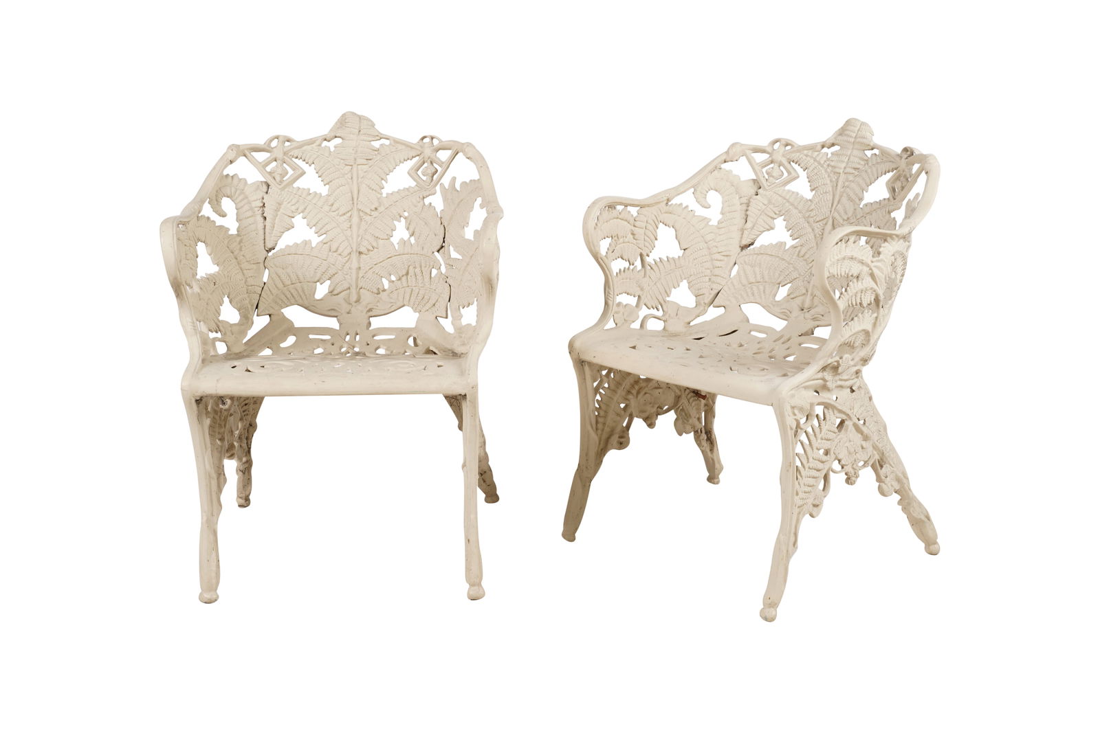 A Pair of Painted Iron Patio Chairs (1 of 10)