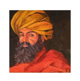 Louisa S. Cooper (20th Century): Portrait of a Bearded Man