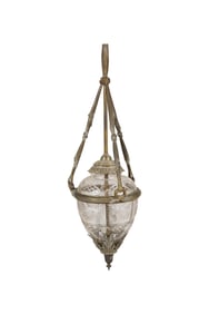 A Neoclassical-Style Brass and Cut-Glass Lantern