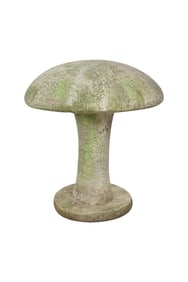 A Stone Mushroom Garden Sculpture