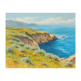 David Chapple, California B. 1947, Point Lobos Poppies