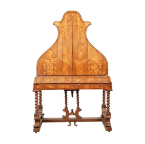 A Marquetry Inlaid Spinet Piano