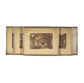 A Set of Five English Color Lithographs