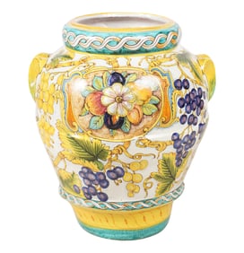 A Large Italian Majolica Urn