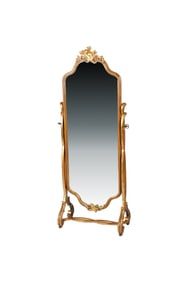 A Rococo-Style Cheval Mirror