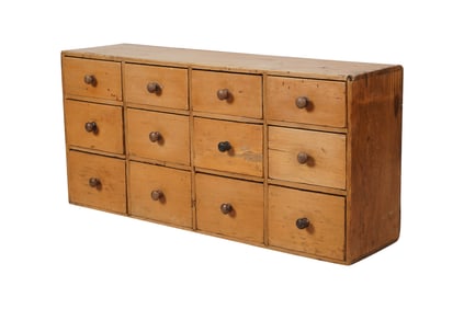 A Pine Apothecary Cabinet