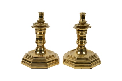 A Pair of Brass Candlesticks