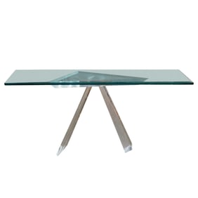 A Lucite and Glass Console or Sofa Table