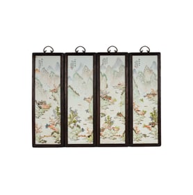 A Set of Four Chinese Porcelain Plaques