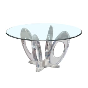 A Mikhail Loznikof Lucite and Glass Dining Table