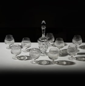 A Set of Nine Tudor Crystal Brandy Snifters