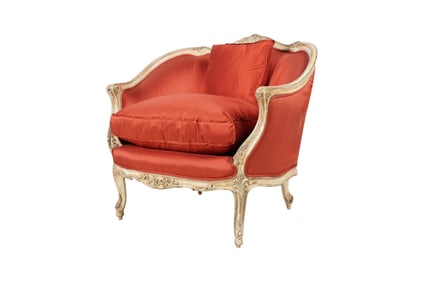A Rococo-Style Painted Bergere