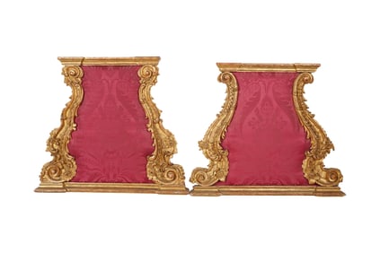 Two Italian Baroque-Style Giltwood Panels