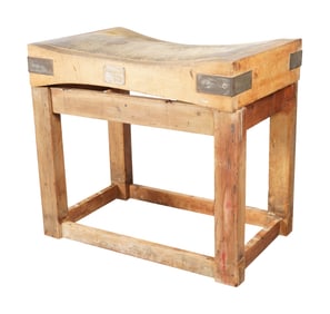 A Vintage English Butcher's Block