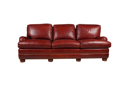 A Hancock and Moore Red Leather Sofa