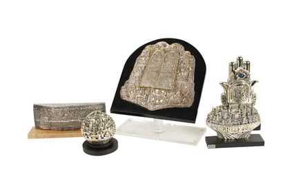 A Group of Silver-plated Judaica