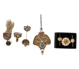 A Group of Assorted Enamel Vanity Pins and Desk Pieces