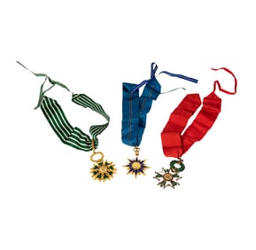 A Group of Vintage French Enamel Medals
