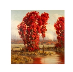 Allen Lund (B. 1968): Tones in Red