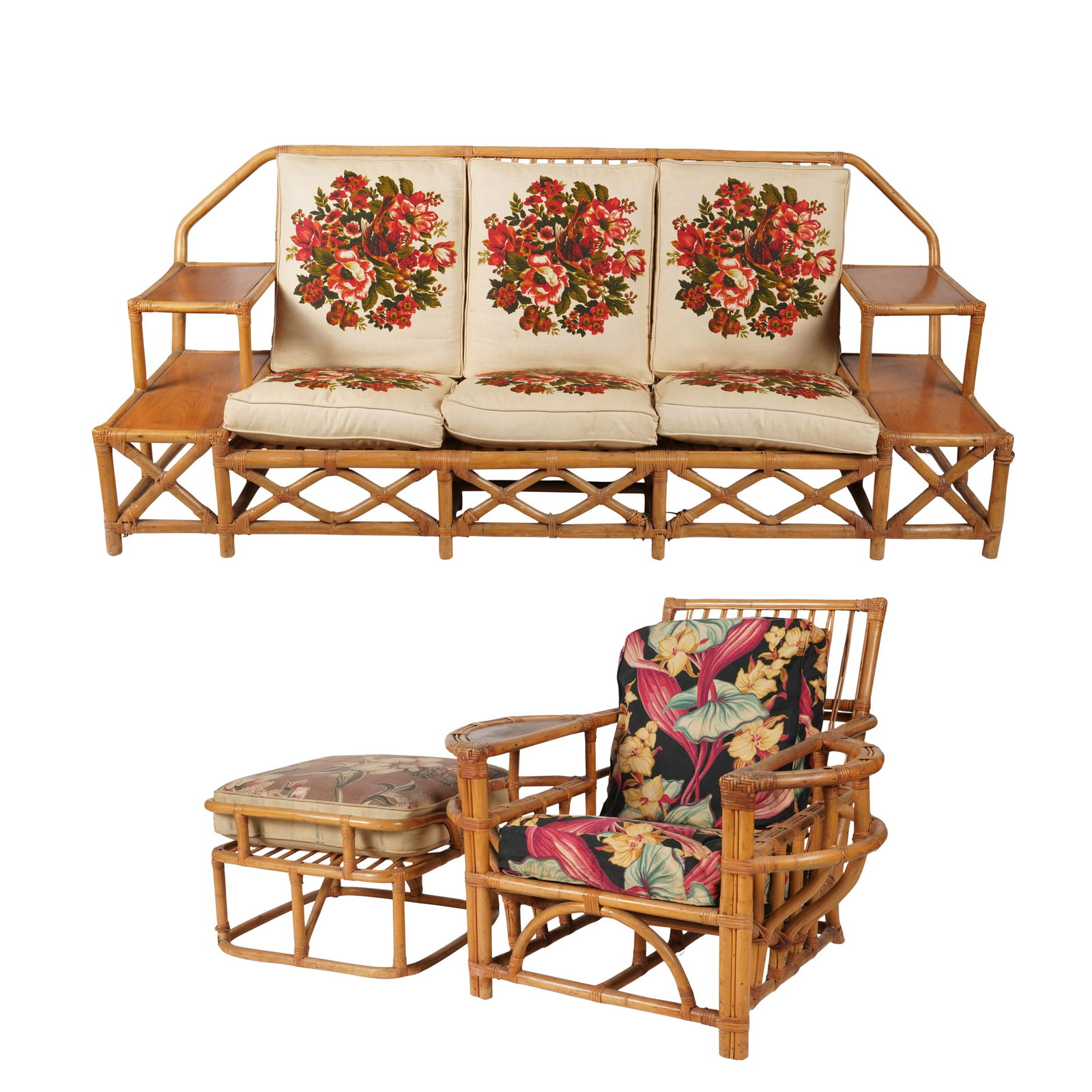 An Assembled Suite of Rattan Seating (1 of 12)