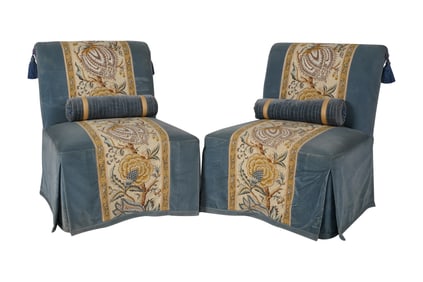 A Pair of Slipper Chairs