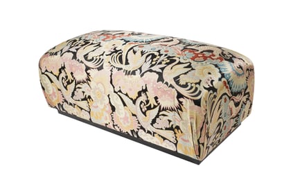 A Fabric-Upholstered Bench