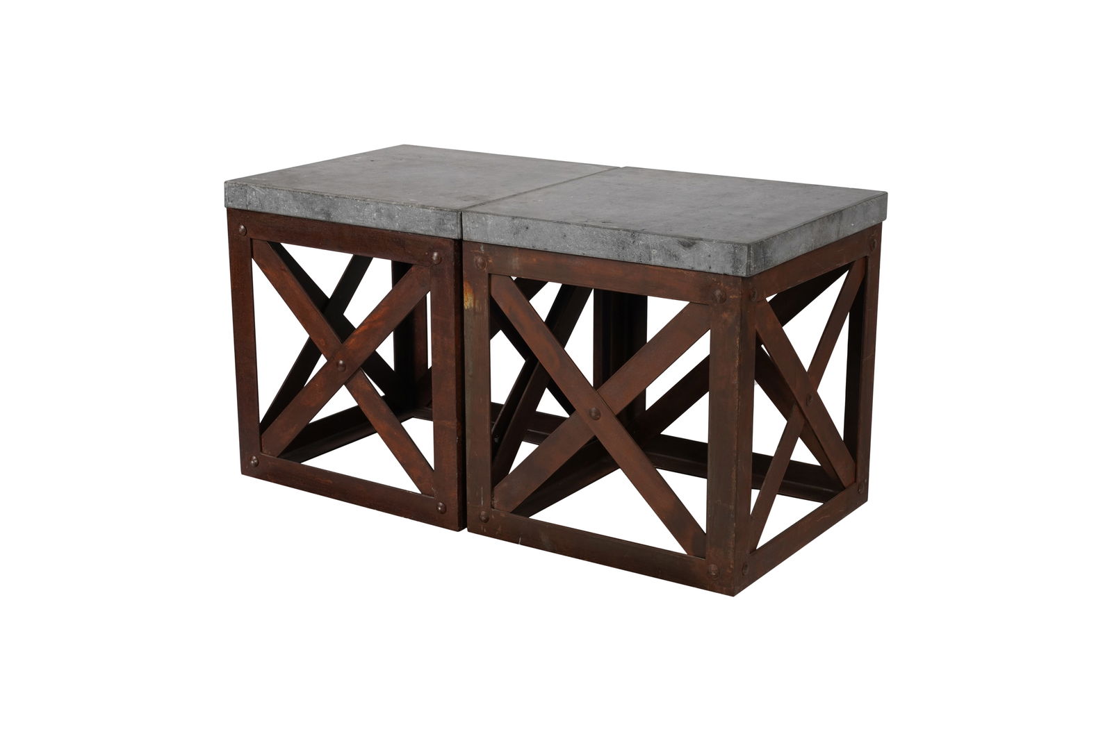 A Pair of Contemporary Square End Tables (1 of 7)