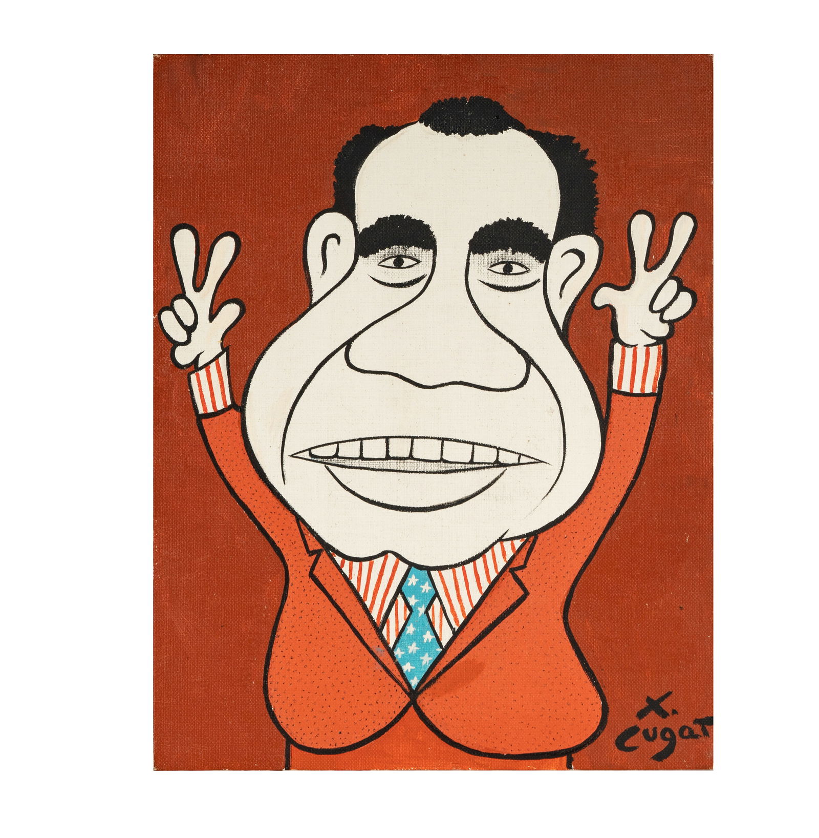 Xavier Cugat (1898-1990): Richard Nixon (1 of 7)