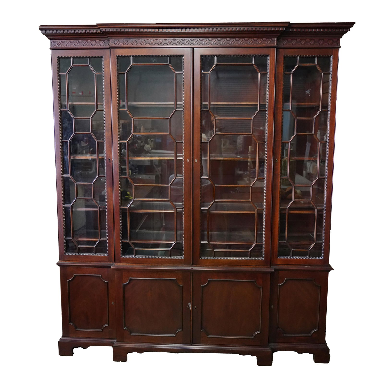 A Kindel Georgian-Style Mahogany Breakfront Cabinet (1 of 14)