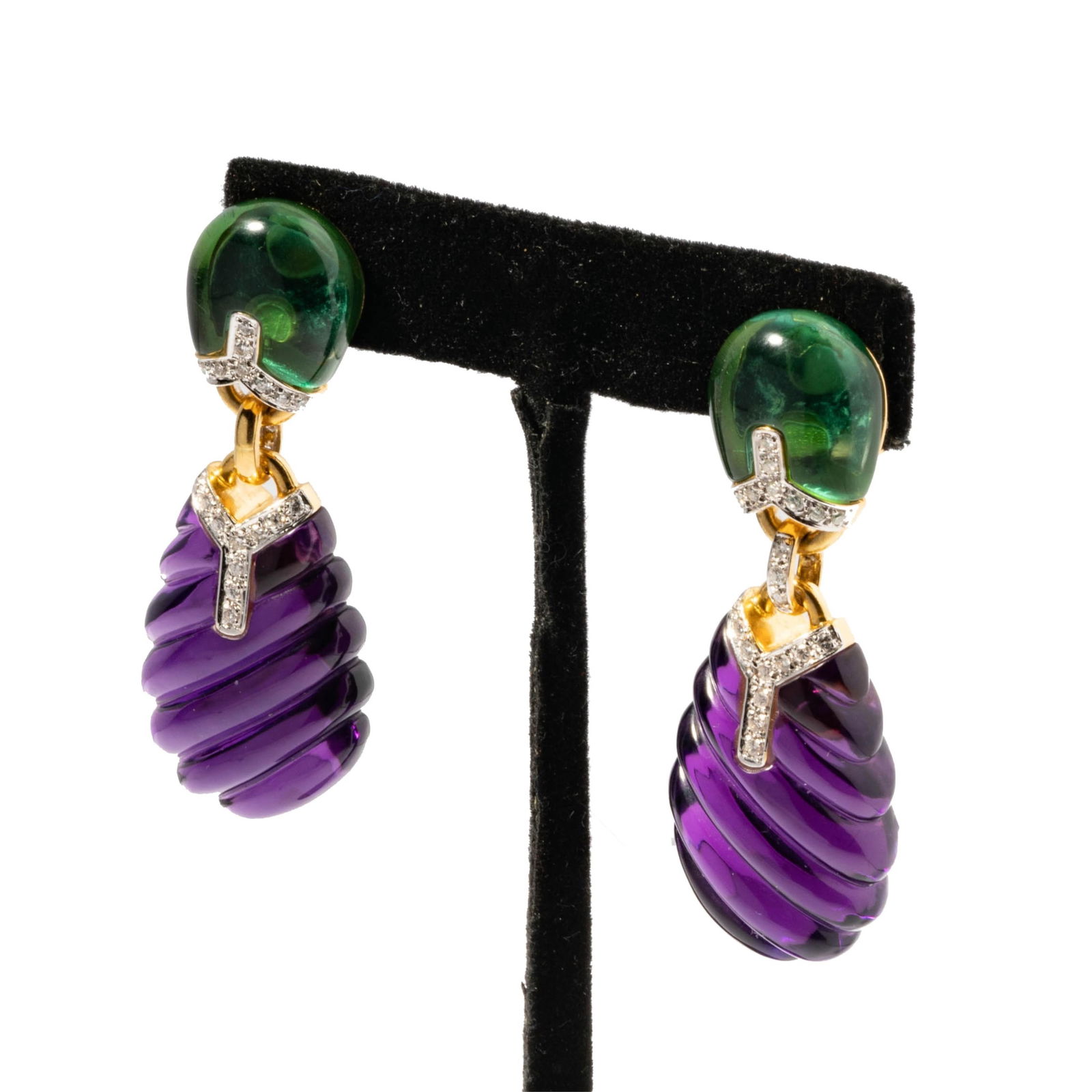 18 Karat Yellow Gold, Gem-set Earrings (1 of 7)