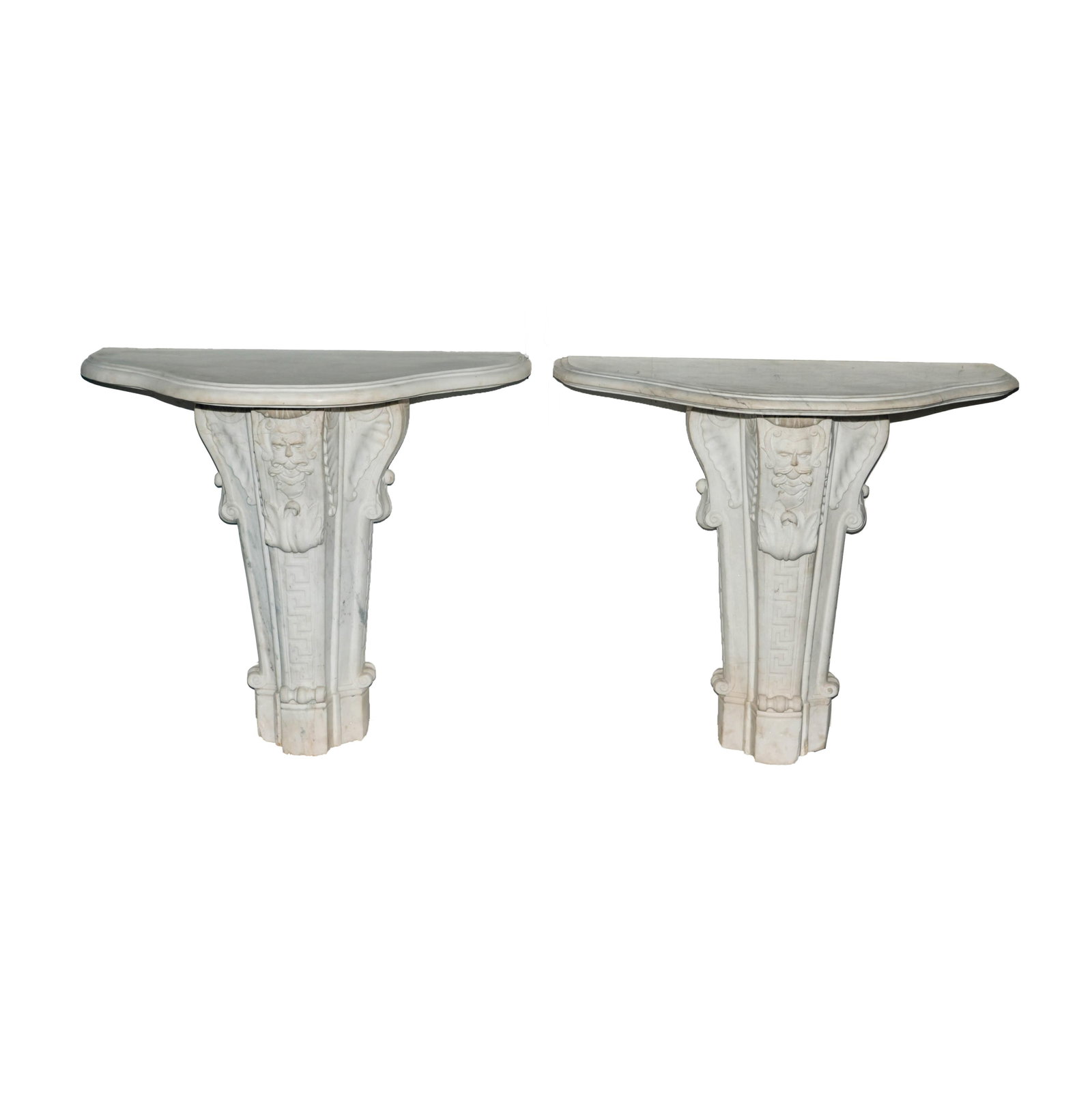 A Pair of Italian Carved Marble Architectural Consoles (1 of 20)